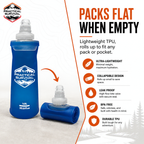 Practical Survival 1L Soft Flask – Collapsible TPU Water Bottle for Running, Hiking & Outdoor Adventures