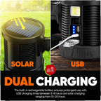 High-Intensity Spot Light - Durable Rechargeable Ultrabright Spotlight Flashlight Handheld Floodlight - Ideal for Outdoor, Emergency, Survival and Home Use. Solar Recharge Enabled, Power Bank Built In