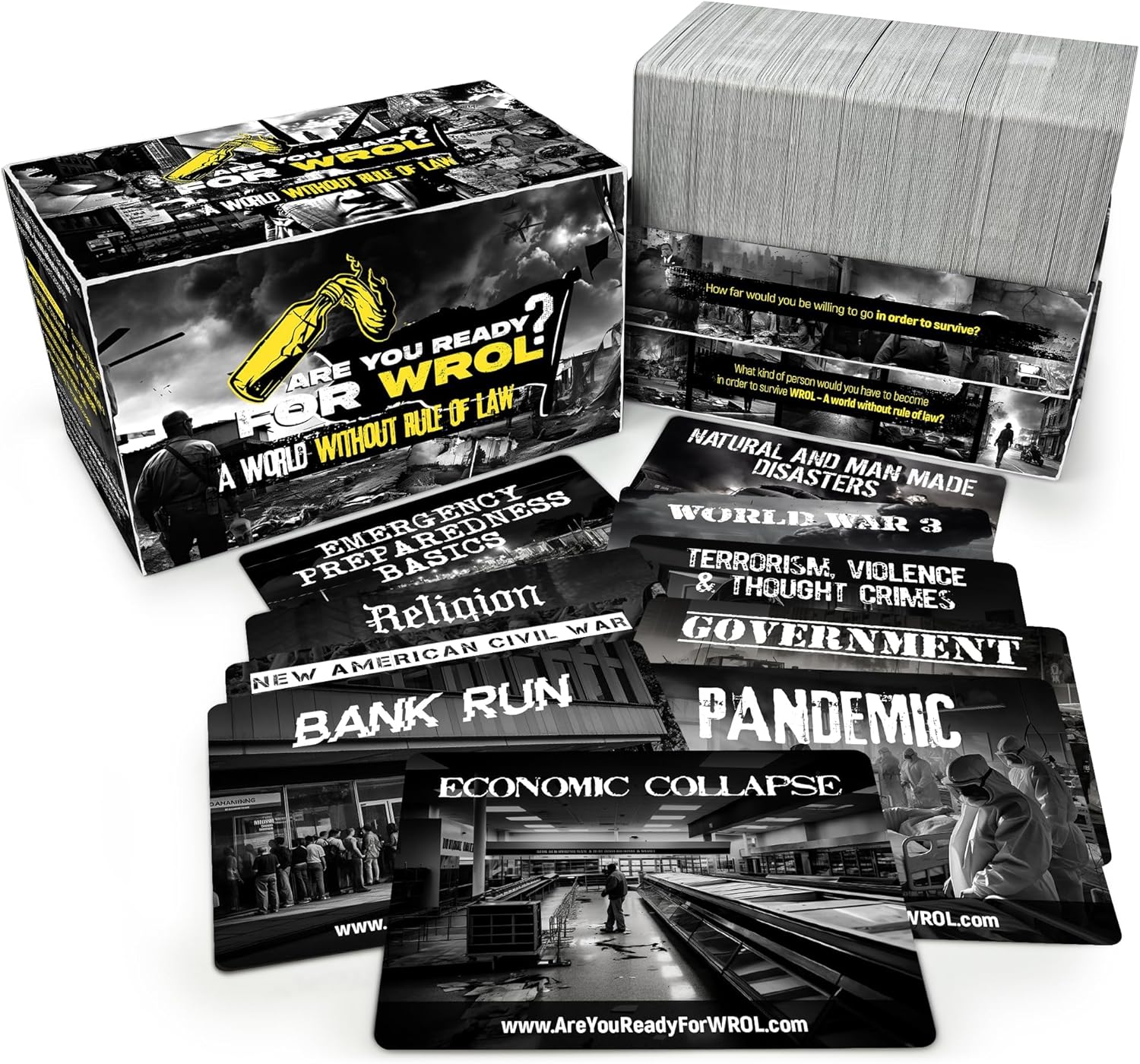 Apocalyptic Scenario Based Conversation Starter and Table Topics Cards - Perfect for Couples, Friends, Family, Ice Breaker, Deep Connections, Community and Team Building and more. Emergency