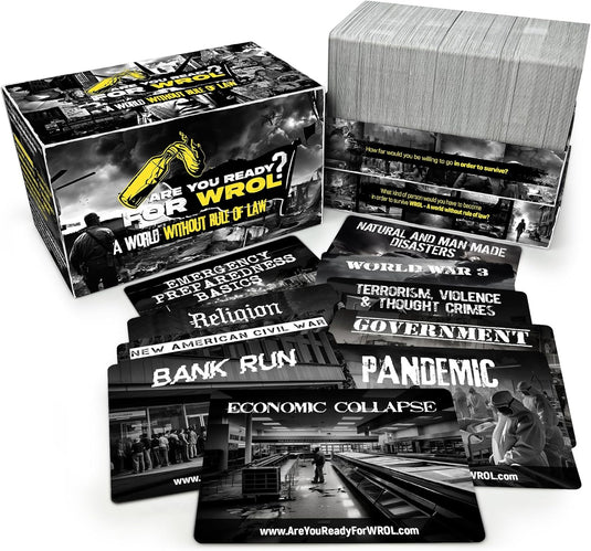 Apocalyptic Scenario Based Conversation Starter and Table Topics Cards - Perfect for Couples, Friends, Family, Ice Breaker, Deep Connections, Community and Team Building and more. Emergency